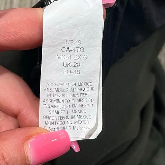 Lauren Ralph Lauren Beach Club Ruffle Surplice One Piece Swimsuit Olive Size 16 - Picture 3 of 5